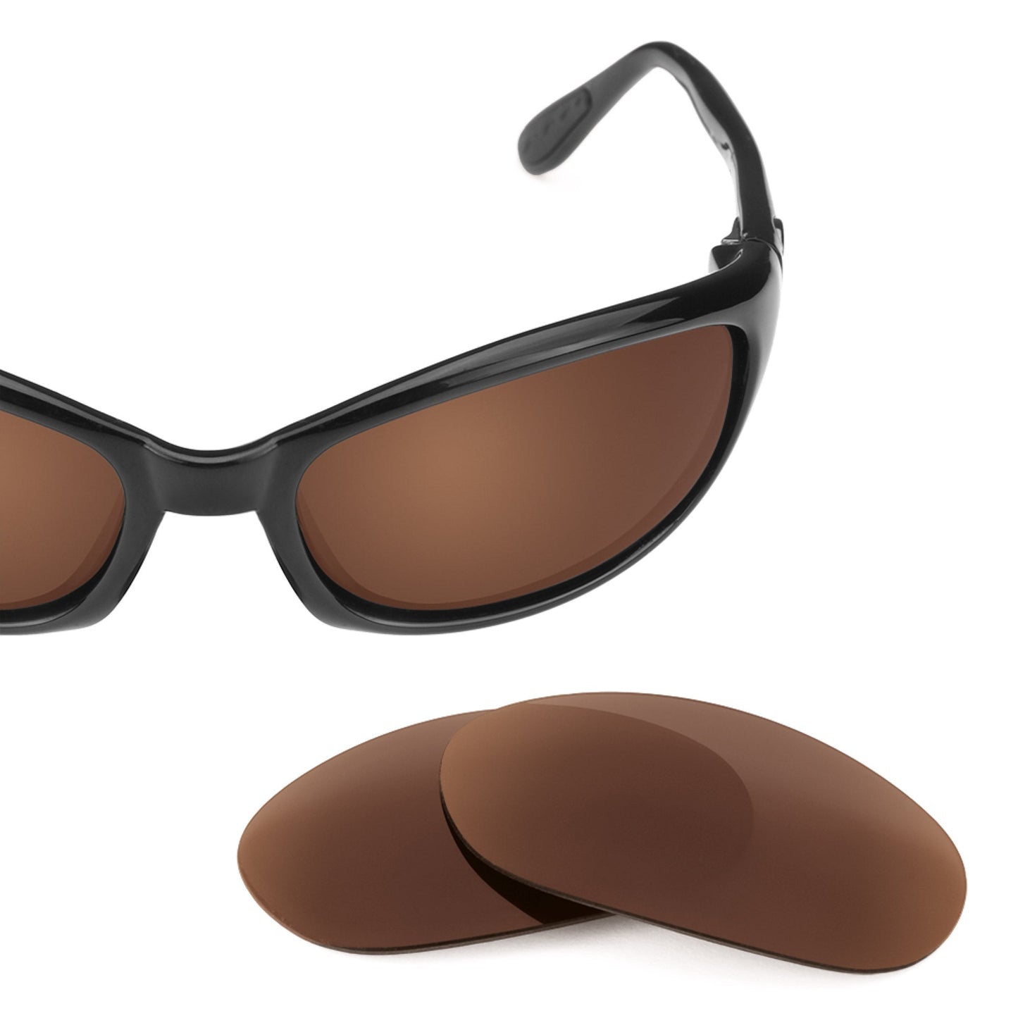 Costa Harpoon replacement lenses — Dark Brown polarized sunglass lens, 100% UV | ReFramed