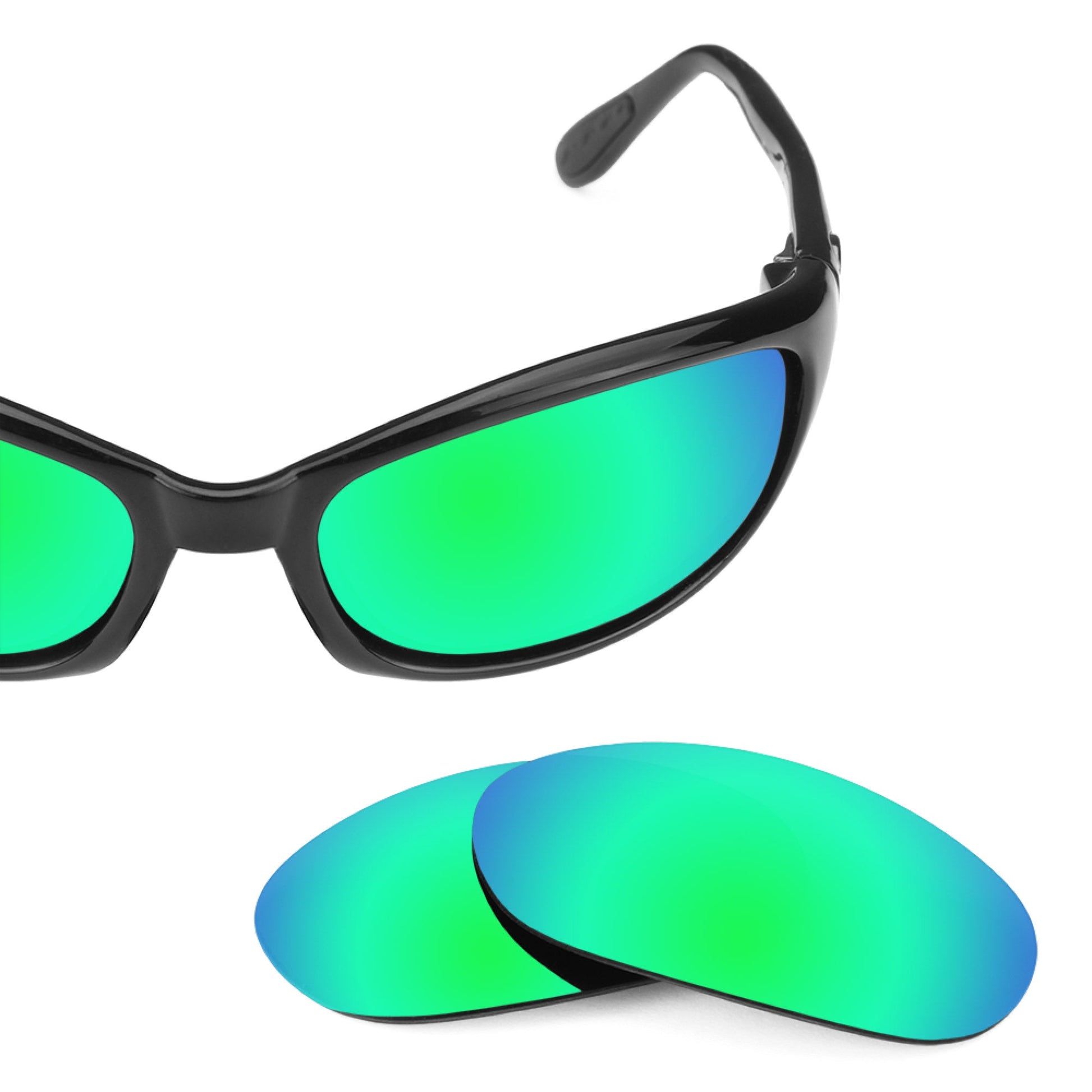 Costa Harpoon replacement lenses — Emerald Green MirrorShield® polarized sunglass lens, 100% UV | ReFramed