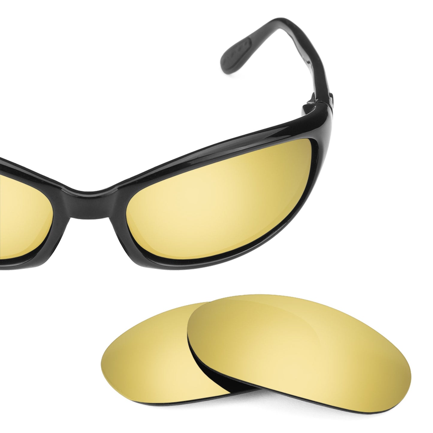 Costa Harpoon replacement lenses — Flare Gold MirrorShield® polarized sunglass lens, 100% UV | ReFramed