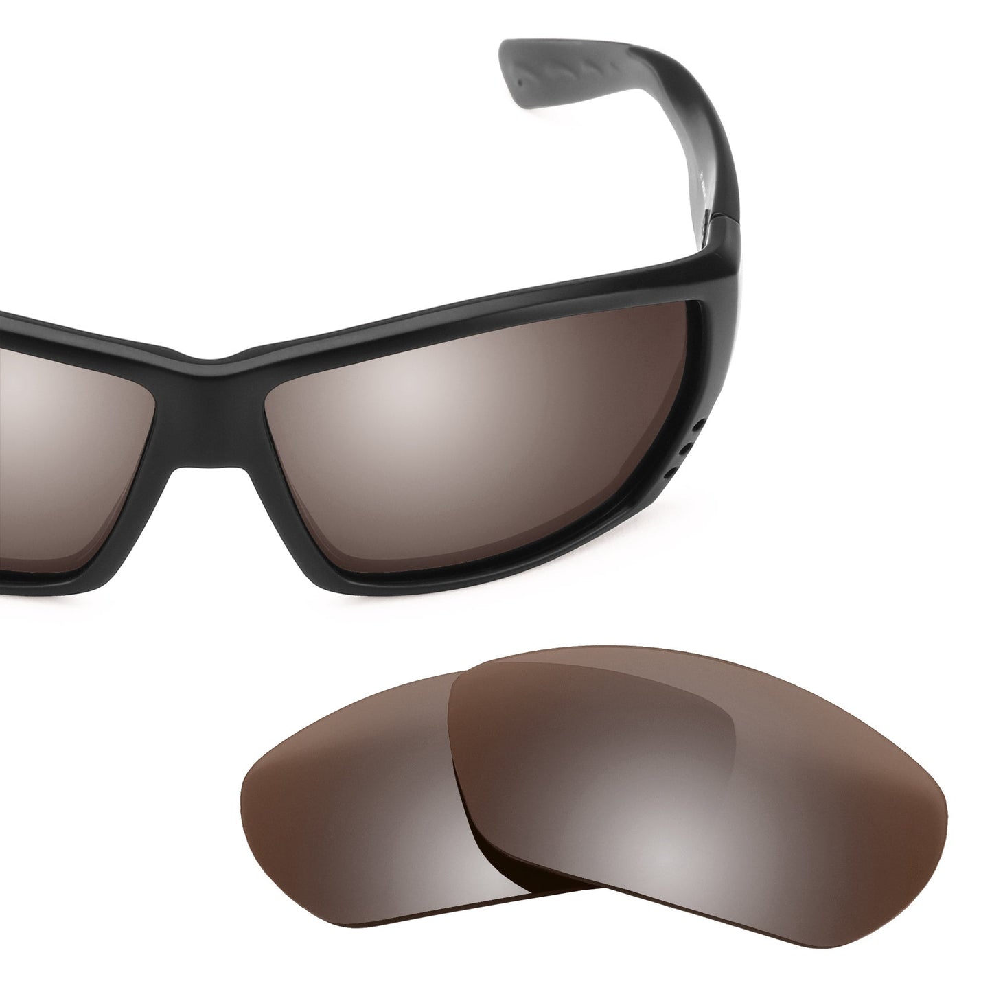 Costa Tuna Alley replacement lenses — Flash Bronze MirrorShield® polarized sunglass lens, 100% UV | ReFramed