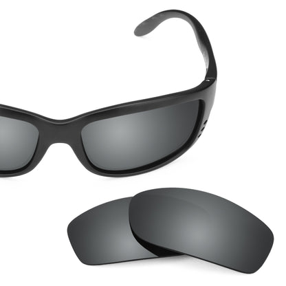 Costa Zane replacement lenses — Black Chrome MirrorShield® polarized sunglass lens, 100% UV | ReFramed
