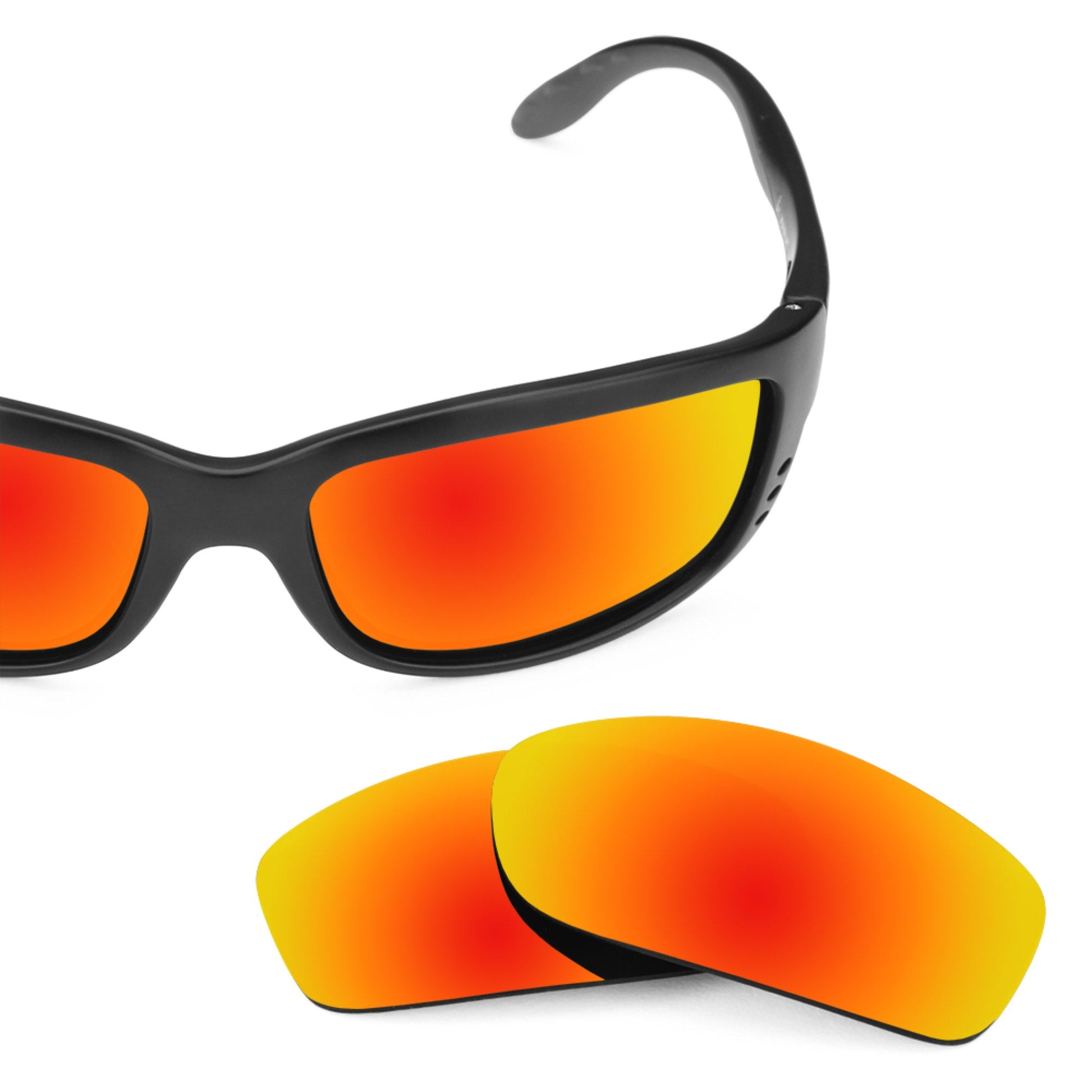 Costa Zane replacement lenses — Fire Red MirrorShield® polarized sunglass lens, 100% UV | ReFramed