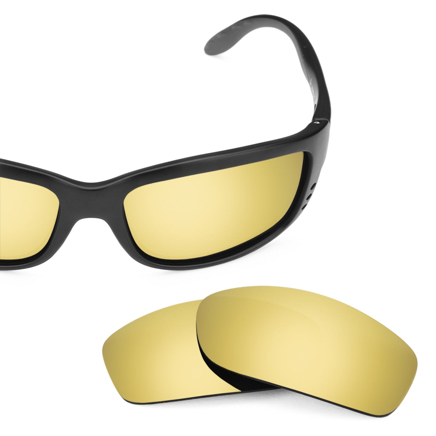 Costa Zane replacement lenses — Flare Gold MirrorShield® polarized sunglass lens, 100% UV | ReFramed
