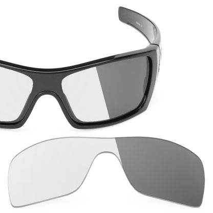 Oakley Batwolf OO9101 replacement lenses — Adapt Gray Photochromic polarized sunglass lens, 100% UV | ReFramed