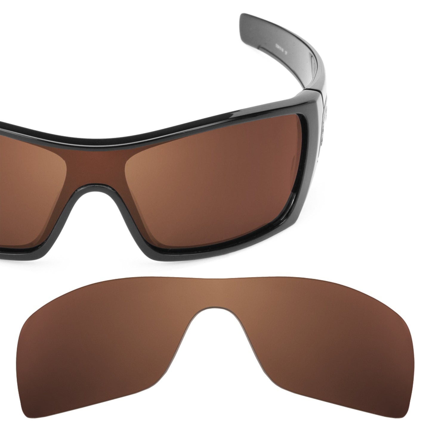 Oakley Batwolf OO9101 replacement lenses — Dark Brown polarized sunglass lens, 100% UV | ReFramed