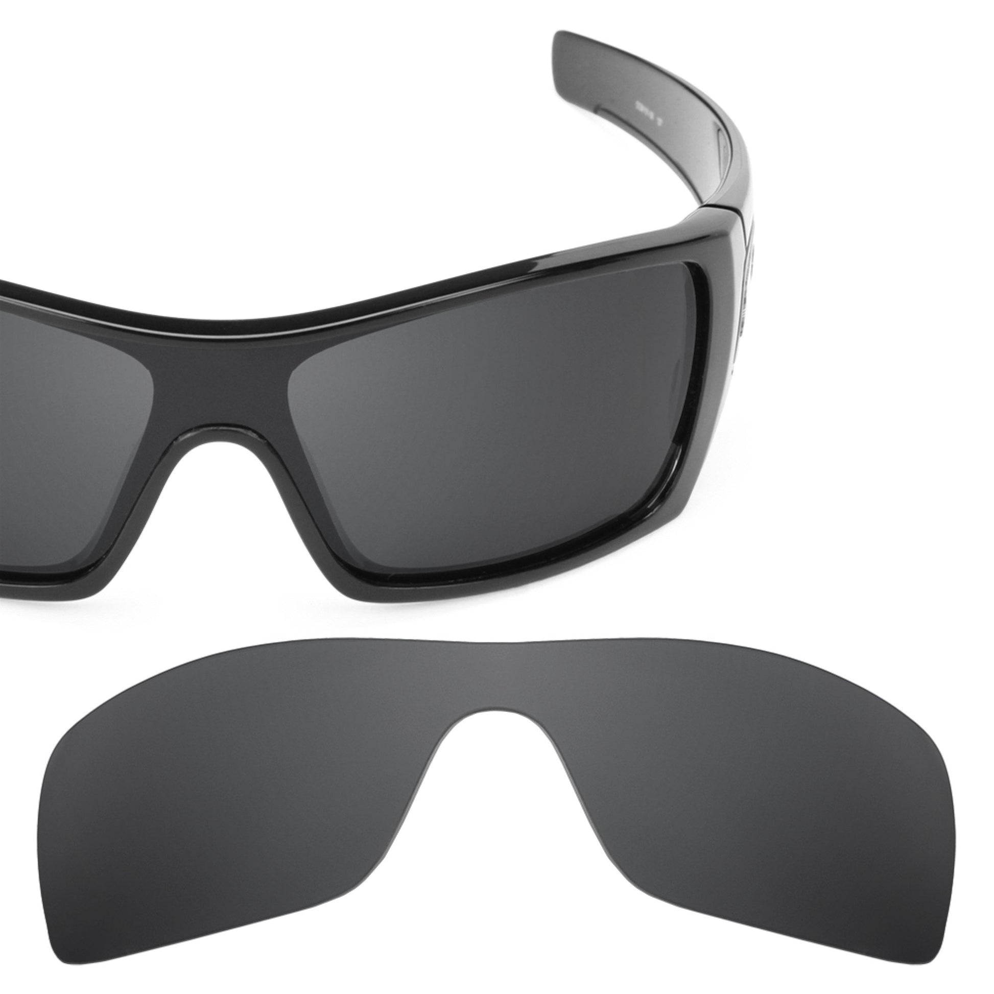 Oakley Batwolf OO9101 replacement lenses — Stealth Black polarized sunglass lens, 100% UV | ReFramed
