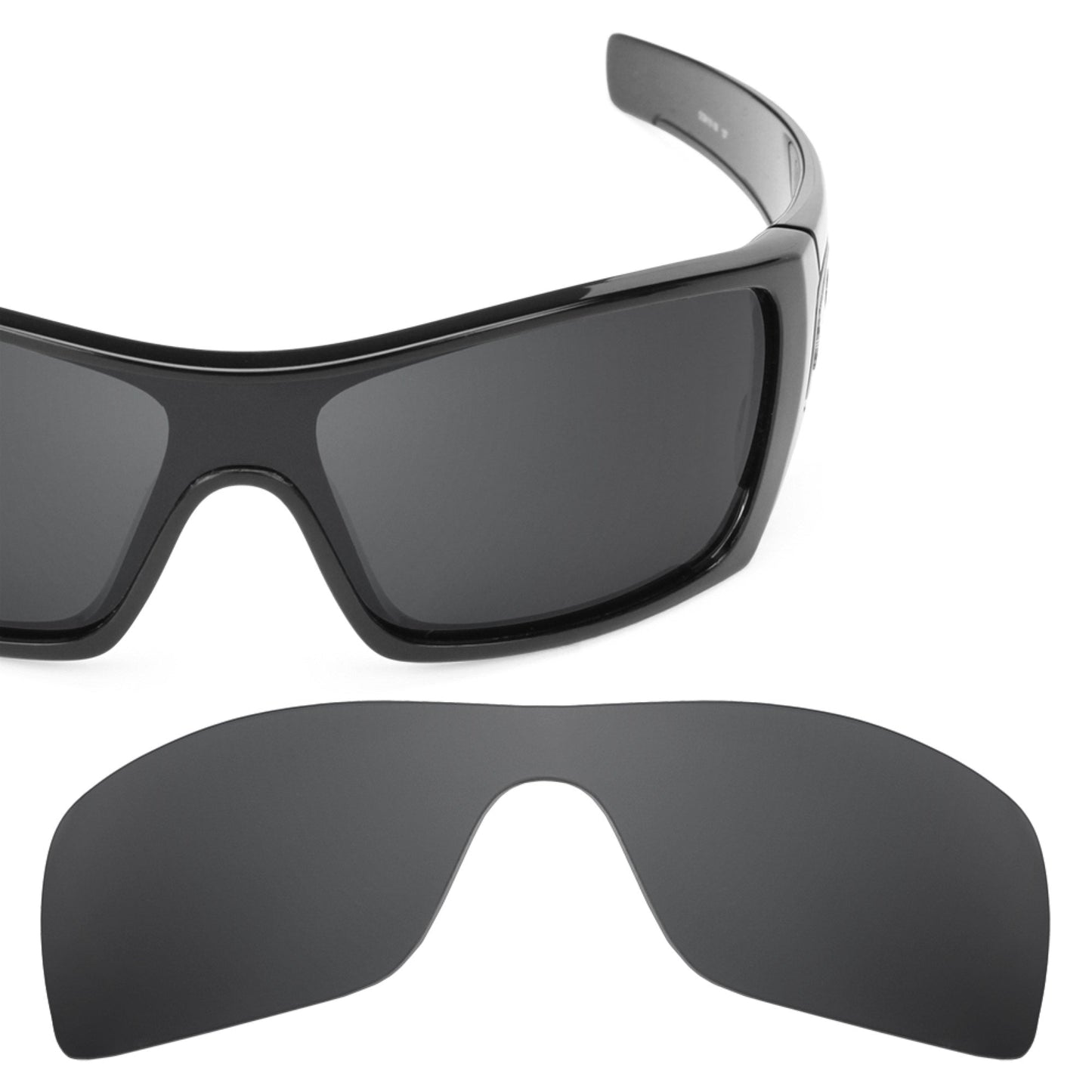 Oakley Batwolf OO9101 replacement lenses — Stealth Black polarized sunglass lens, 100% UV | ReFramed