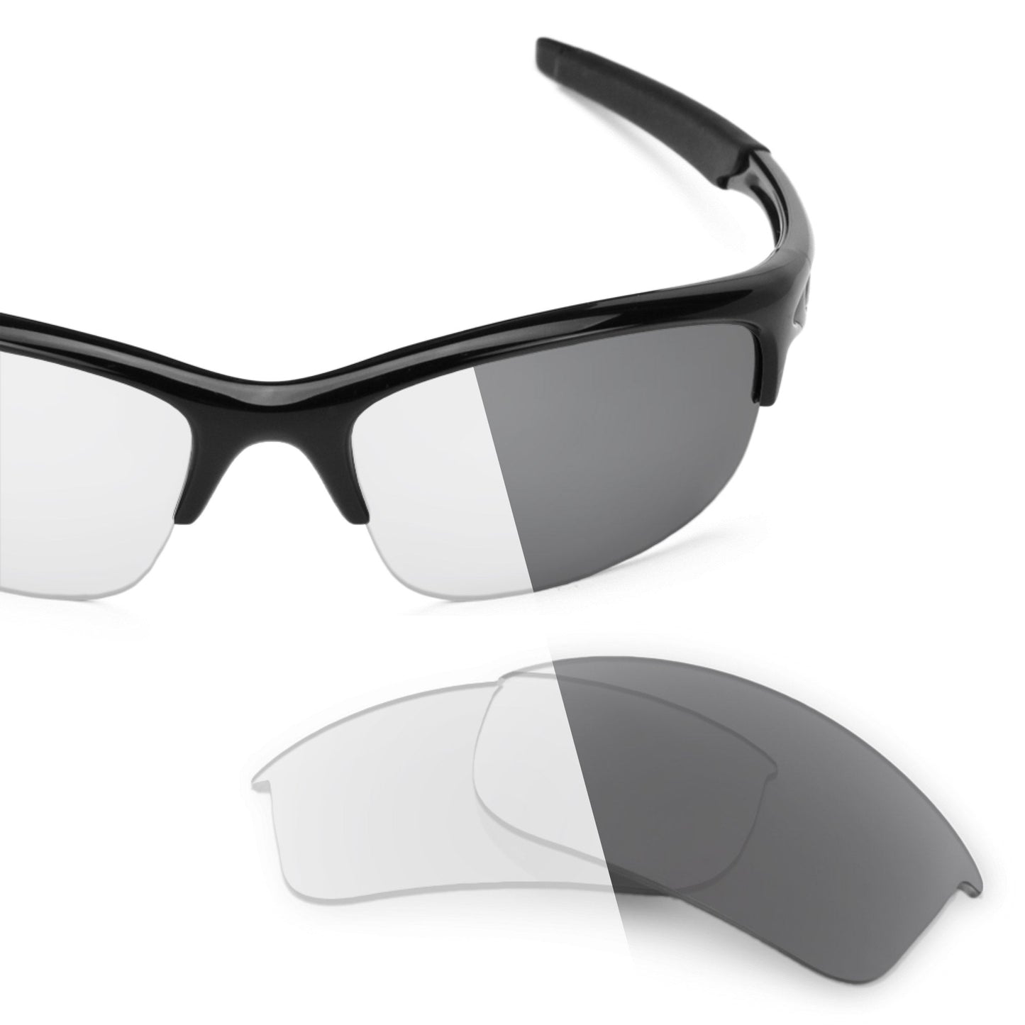 Oakley Bottle Rocket OO9164 replacement lenses — Adapt Gray Photochromic polarized sunglass lens, 100% UV | ReFramed