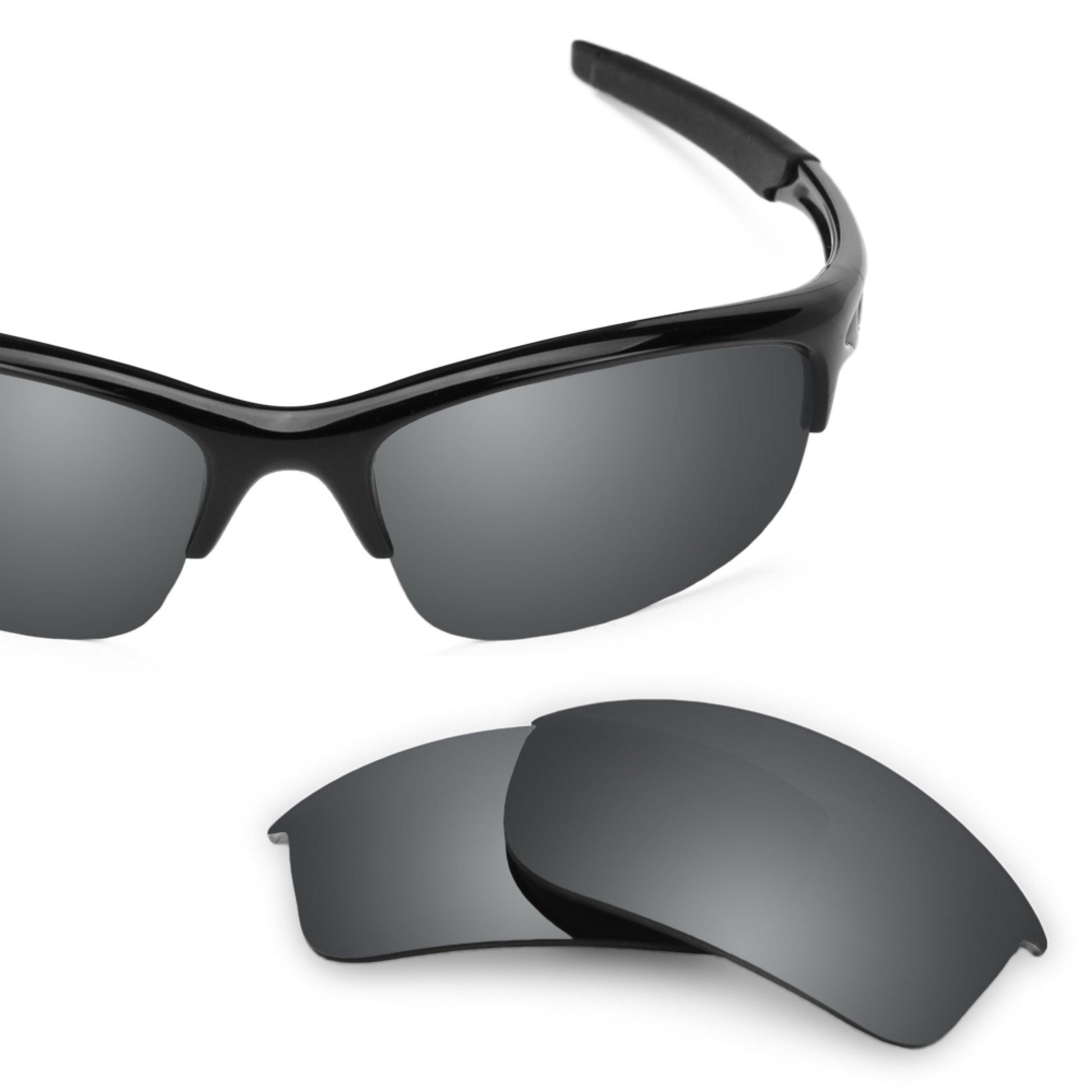Oakley Bottle Rocket OO9164 replacement lenses — Black Chrome MirrorShield® polarized sunglass lens, 100% UV | ReFramed