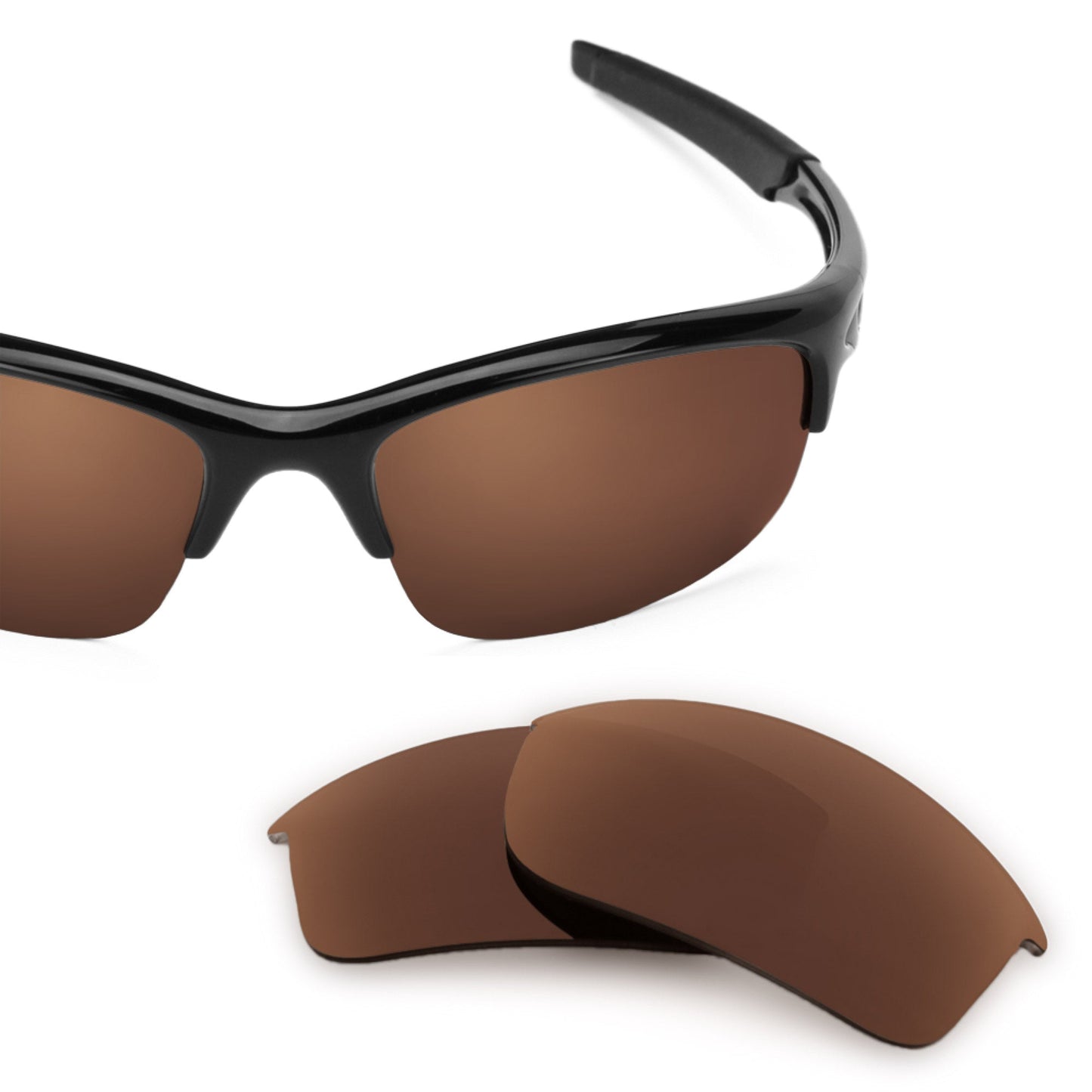 Oakley Bottle Rocket OO9164 replacement lenses — Dark Brown polarized sunglass lens, 100% UV | ReFramed