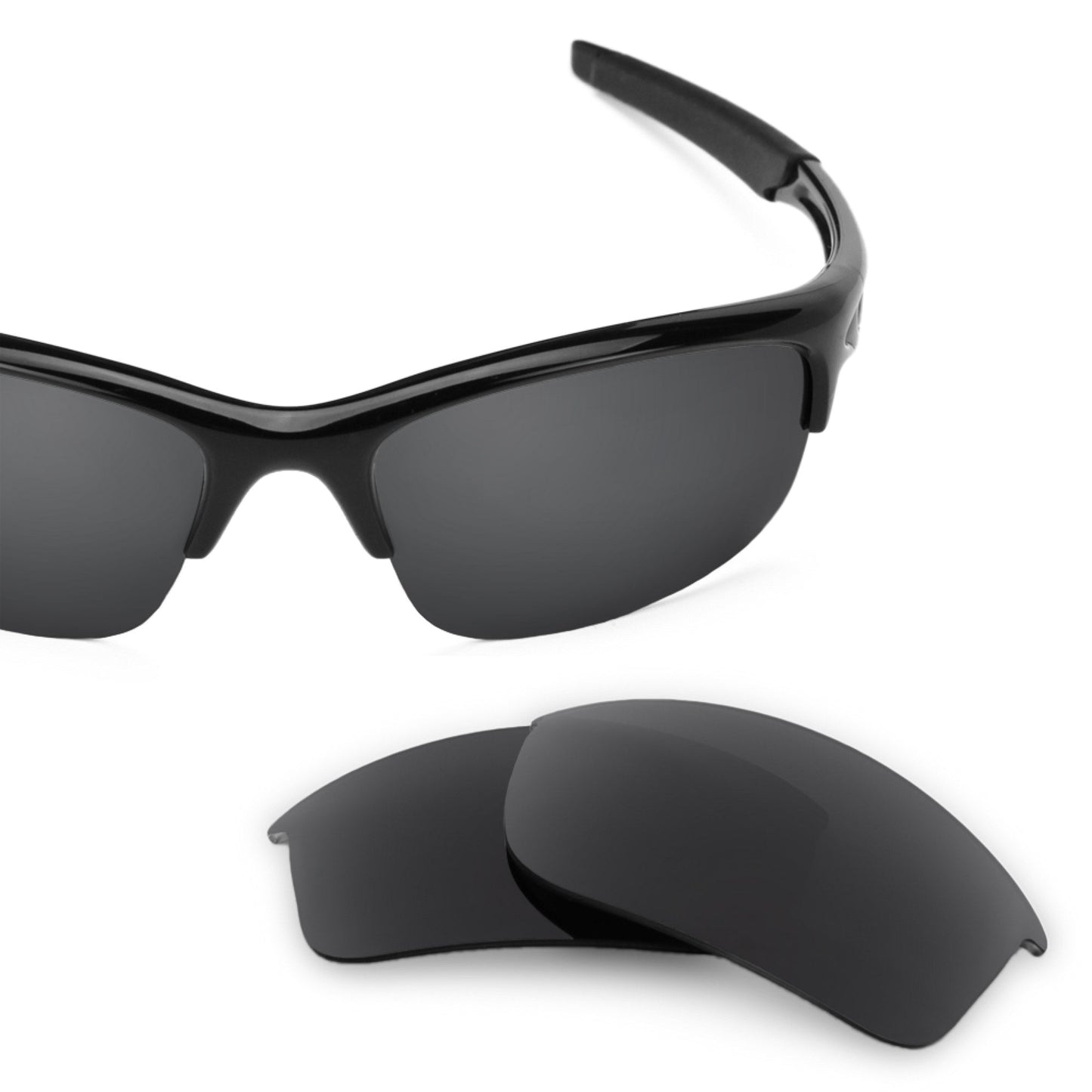 Oakley Bottle Rocket OO9164 replacement lenses — Stealth Black polarized sunglass lens, 100% UV | ReFramed