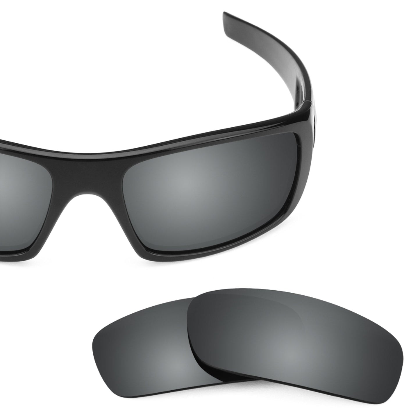 Oakley Crankshaft OO9239 replacement lenses — Black Chrome MirrorShield® polarized sunglass lens, 100% UV | ReFramed