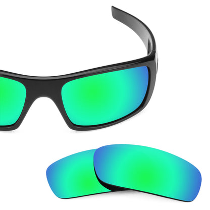 Oakley Crankshaft OO9239 replacement lenses — Emerald Green MirrorShield® polarized sunglass lens, 100% UV | ReFramed