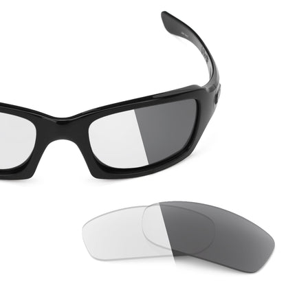 Oakley Fives Squared OO9238 replacement lenses — Adapt Gray Photochromic polarized sunglass lens, 100% UV | ReFramed