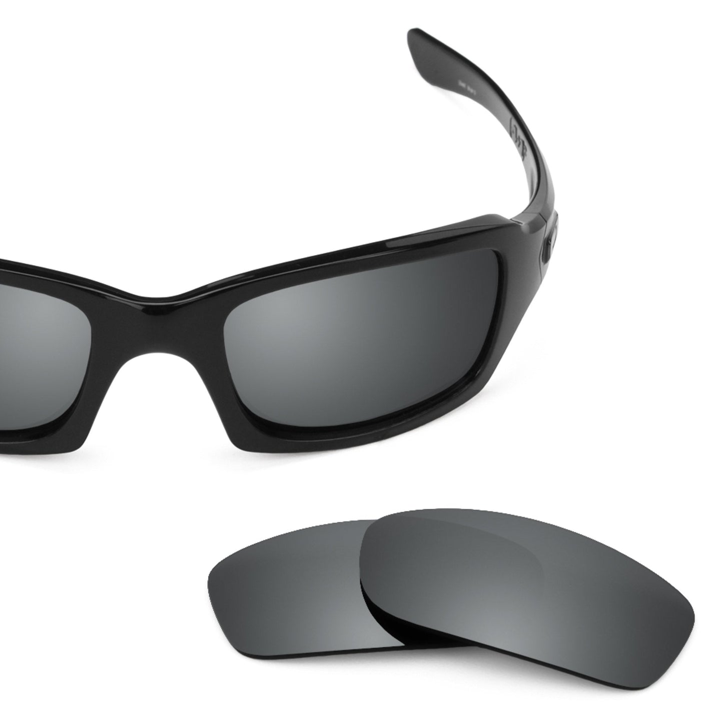 Oakley Fives Squared OO9238 replacement lenses — Black Chrome MirrorShield® polarized sunglass lens, 100% UV | ReFramed