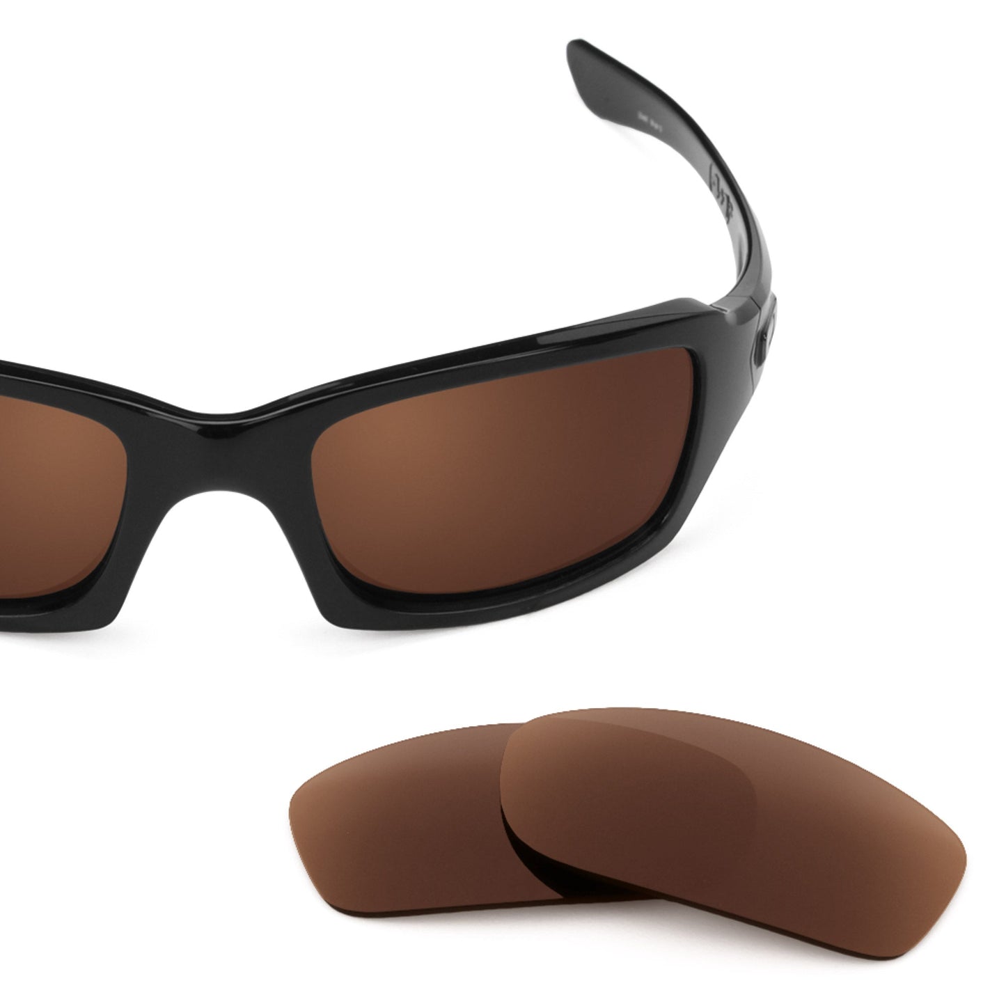 Oakley Fives Squared OO9238 replacement lenses — Dark Brown polarized sunglass lens, 100% UV | ReFramed