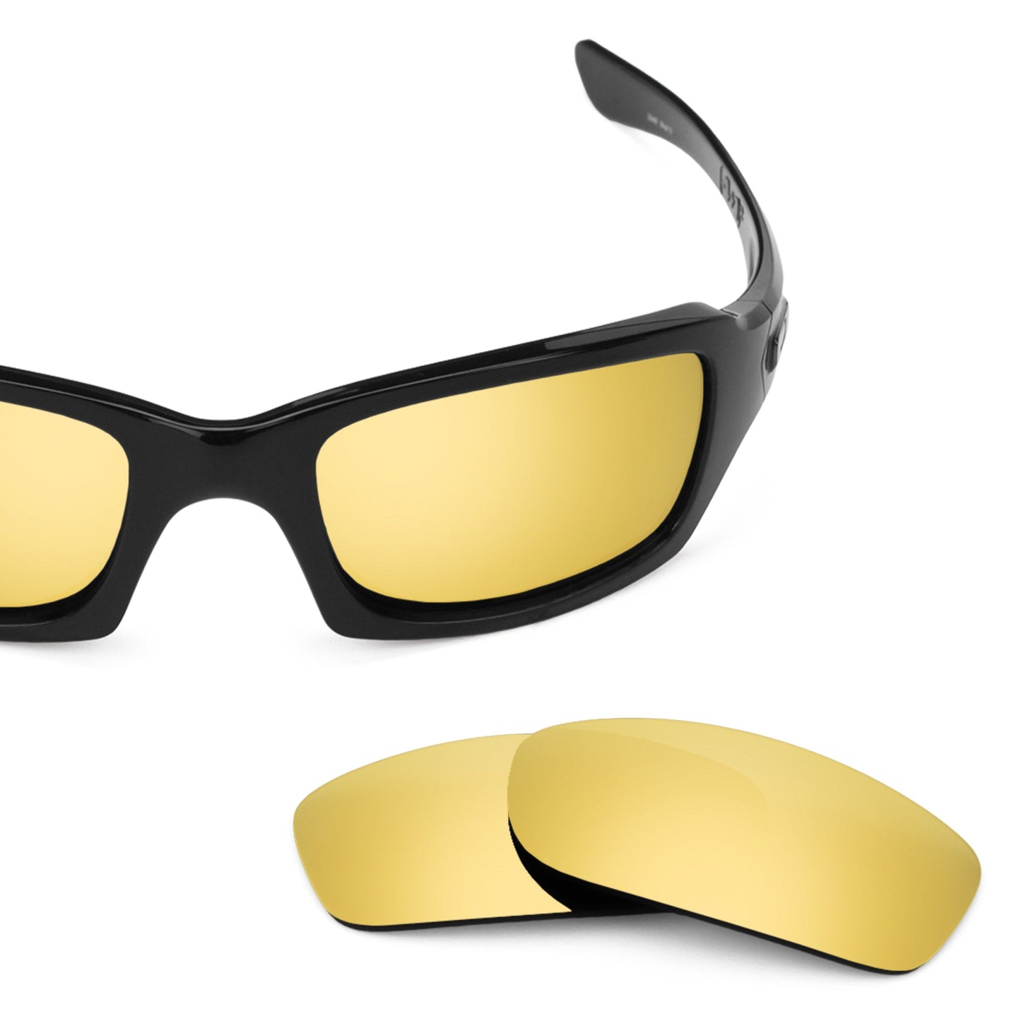 Oakley Fives Squared OO9238 replacement lenses — Flare Gold MirrorShield® polarized sunglass lens, 100% UV | ReFramed