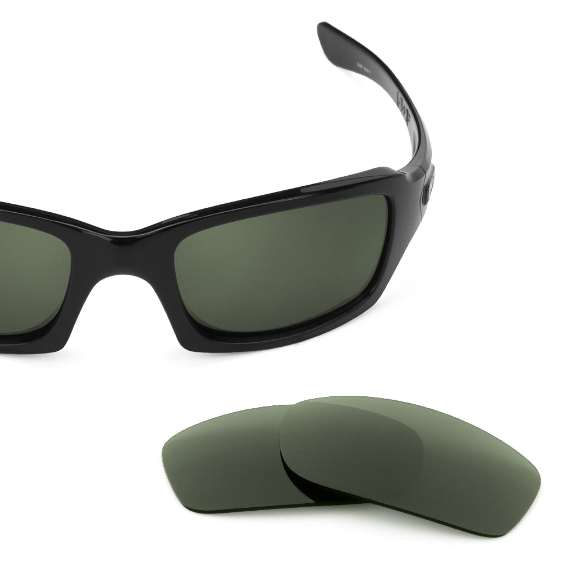 Oakley Fives Squared OO9238 replacement lenses — Gray Green polarized sunglass lens, 100% UV | ReFramed