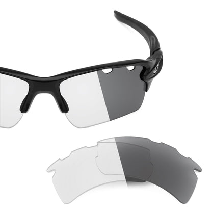 Oakley Flak 2.0 XL Vented OO9188 replacement lenses — Adapt Gray Photochromic polarized sunglass lens, 100% UV | ReFramed