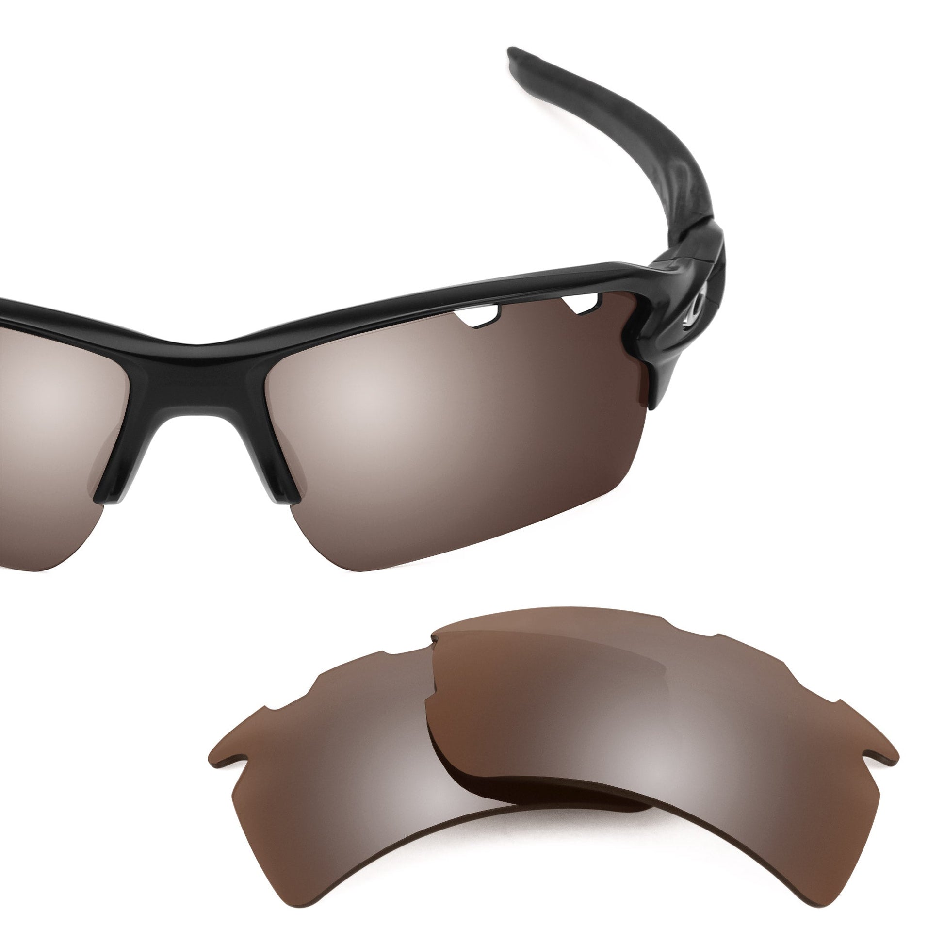 Oakley Flak 2.0 XL Vented OO9188 replacement lenses — Flash Bronze MirrorShield® polarized sunglass lens, 100% UV | ReFramed