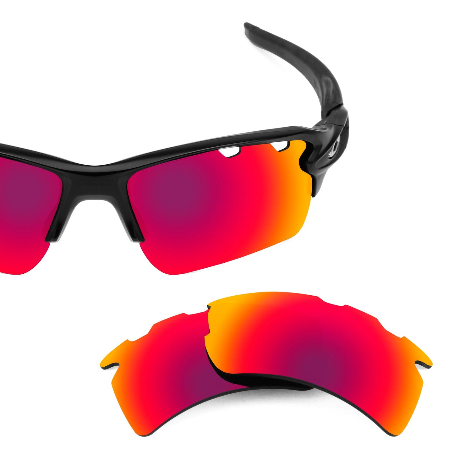 Oakley Flak 2.0 XL Vented OO9188 replacement lenses — Midnight Sun MirrorShield® polarized sunglass lens, 100% UV | ReFramed