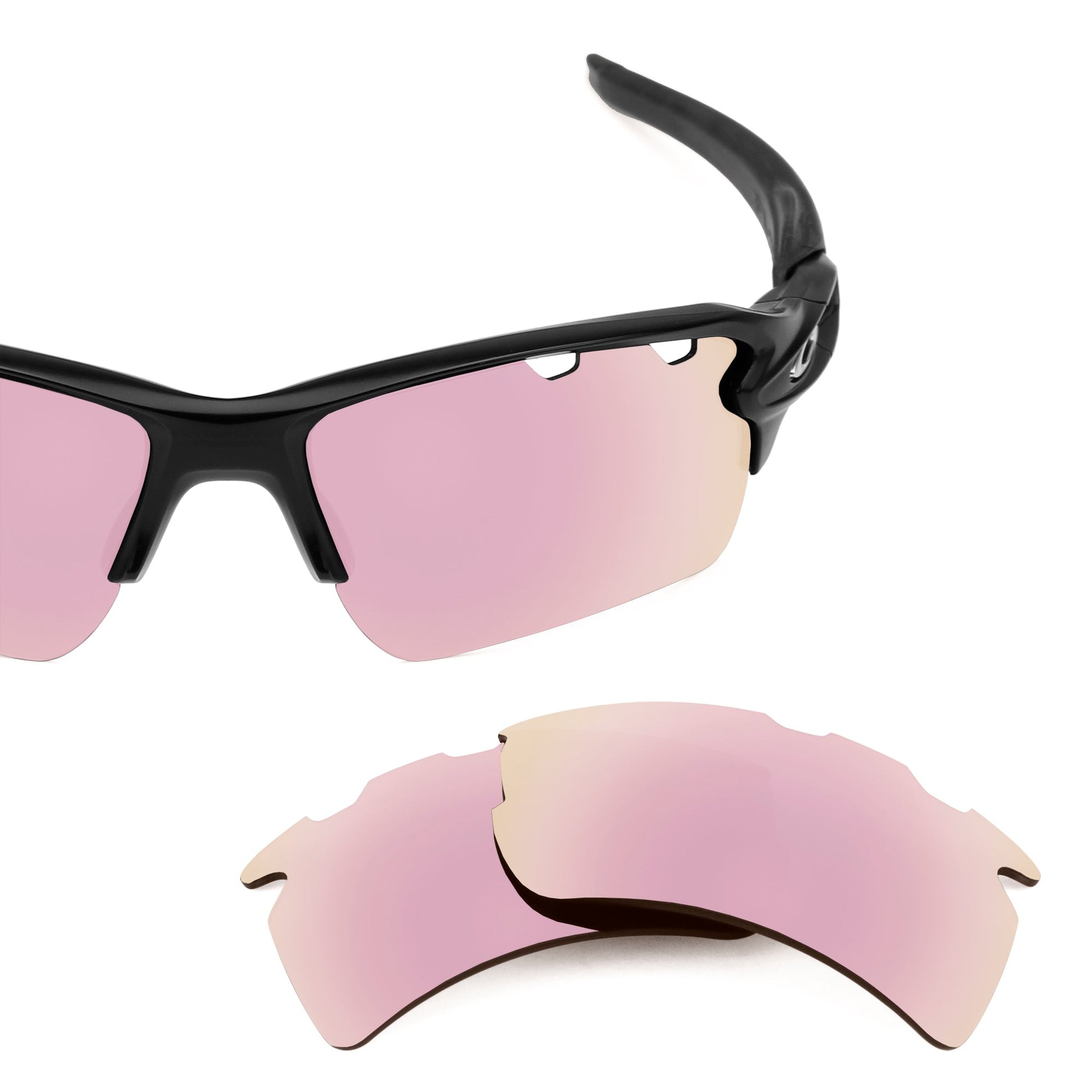 Oakley Flak 2.0 XL Vented OO9188 replacement lenses — Rose Gold MirrorShield® polarized sunglass lens, 100% UV | ReFramed