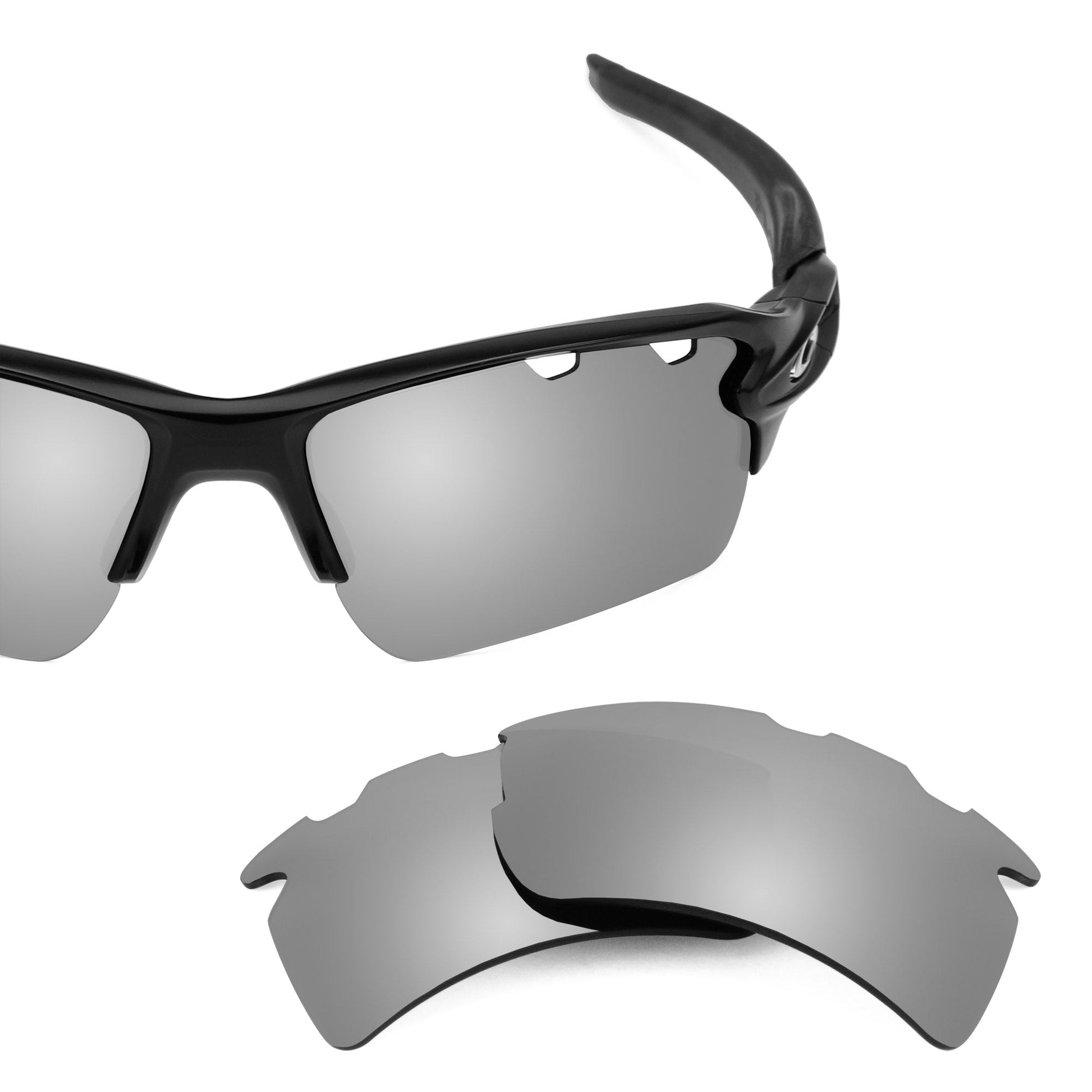 Oakley Flak 2.0 XL Vented OO9188 replacement lenses — Titanium MirrorShield® polarized sunglass lens, 100% UV | ReFramed