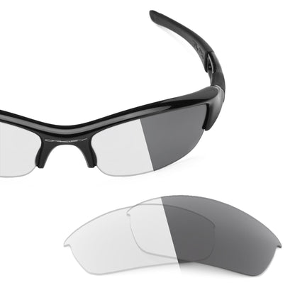 Oakley Flak Jacket OO9008 replacement lenses — Adapt Gray Photochromic polarized sunglass lens, 100% UV | ReFramed