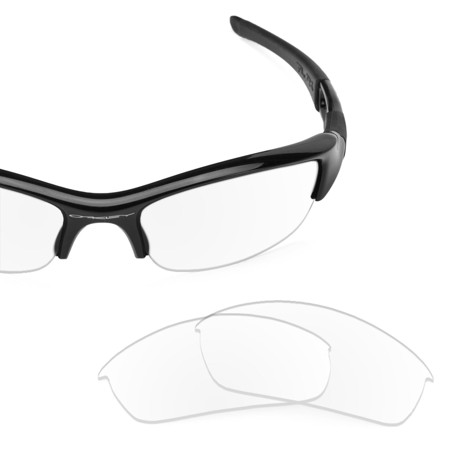 Oakley Flak Jacket OO9008 replacement lenses — Crystal Clear polarized sunglass lens, 100% UV | ReFramed