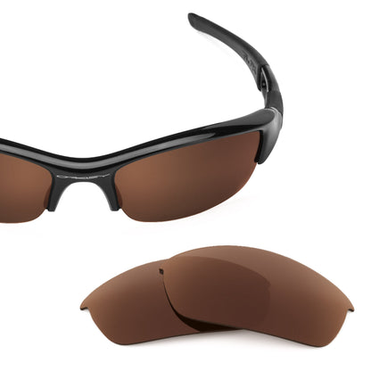 Oakley Flak Jacket OO9008 replacement lenses — Dark Brown polarized sunglass lens, 100% UV | ReFramed