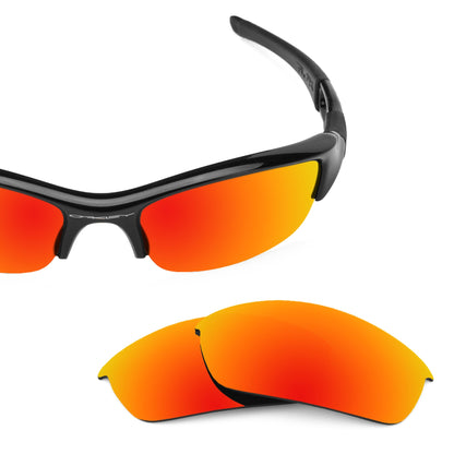 Oakley Flak Jacket OO9008 replacement lenses — Fire Red MirrorShield® polarized sunglass lens, 100% UV | ReFramed