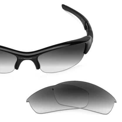 Oakley Flak Jacket OO9008 replacement lenses — Gray Gradient polarized sunglass lens, 100% UV | ReFramed