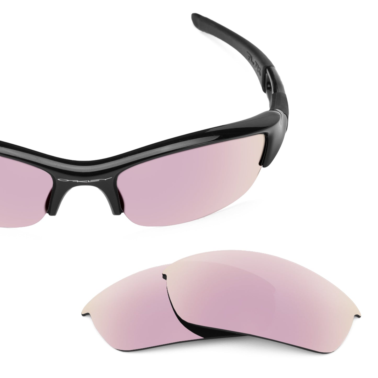 Oakley Flak Jacket OO9008 replacement lenses — Rose Gold MirrorShield® polarized sunglass lens, 100% UV | ReFramed