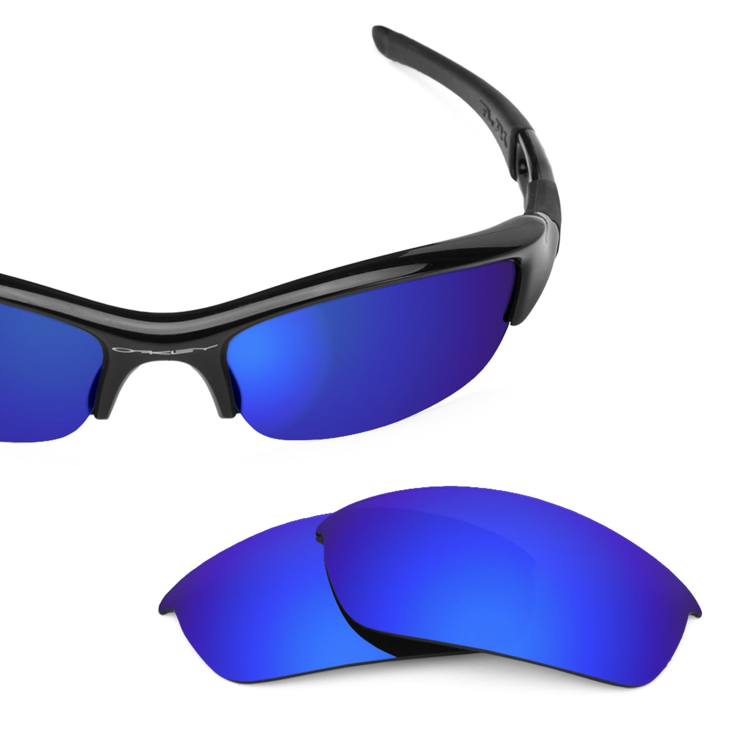 Oakley Flak Jacket OO9008 replacement lenses — Tidal Blue MirrorShield® polarized sunglass lens, 100% UV | ReFramed
