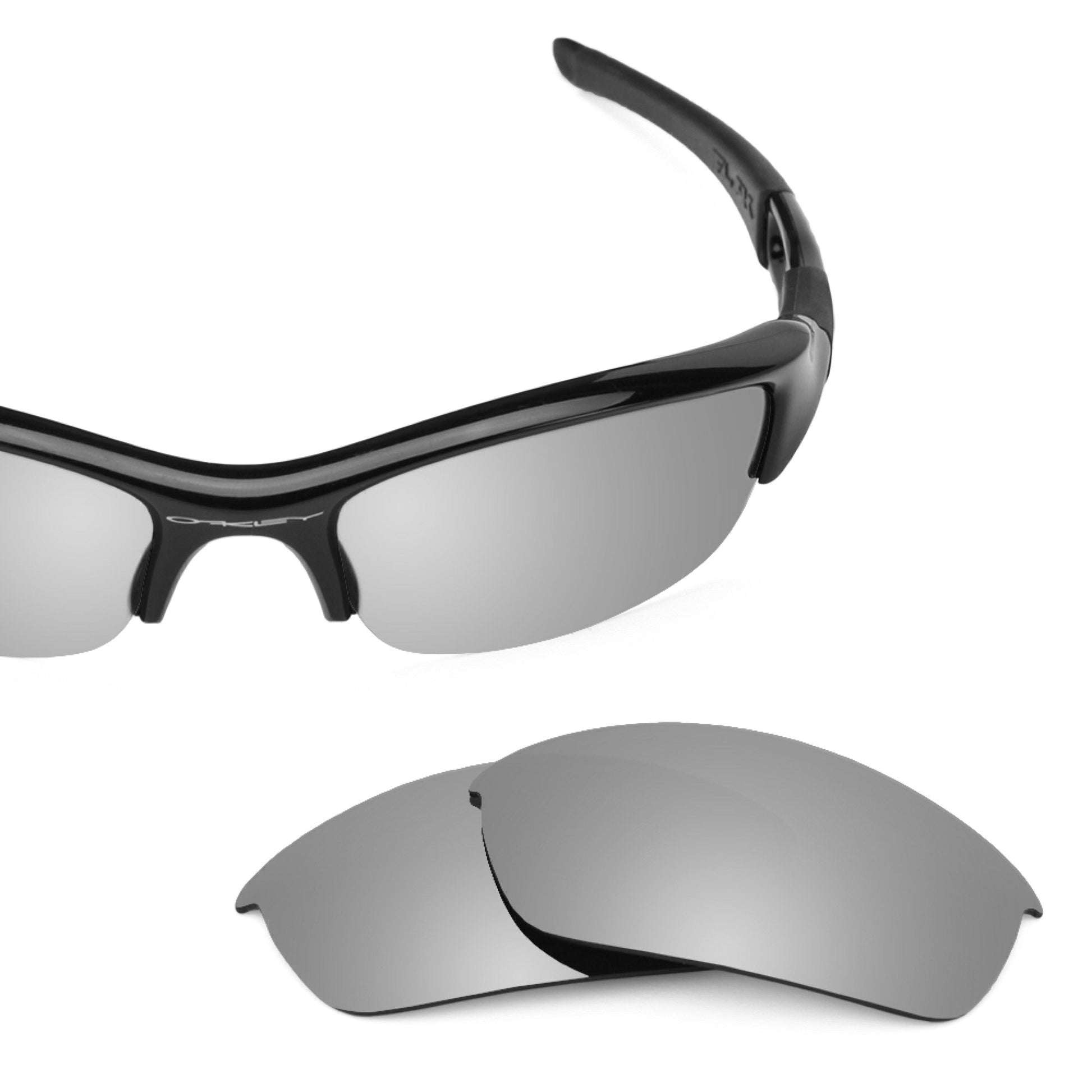 Oakley Flak Jacket OO9008 replacement lenses — Titanium MirrorShield® polarized sunglass lens, 100% UV | ReFramed