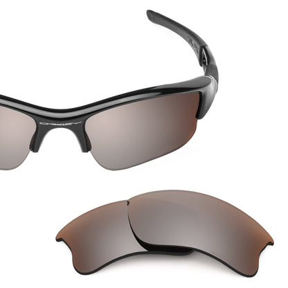 Oakley Flak Jacket XLJ OO9009 replacement lenses — Flash Bronze MirrorShield® polarized sunglass lens, 100% UV | ReFramed