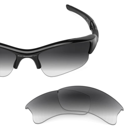 Oakley Flak Jacket XLJ OO9009 replacement lenses — Gray Gradient polarized sunglass lens, 100% UV | ReFramed