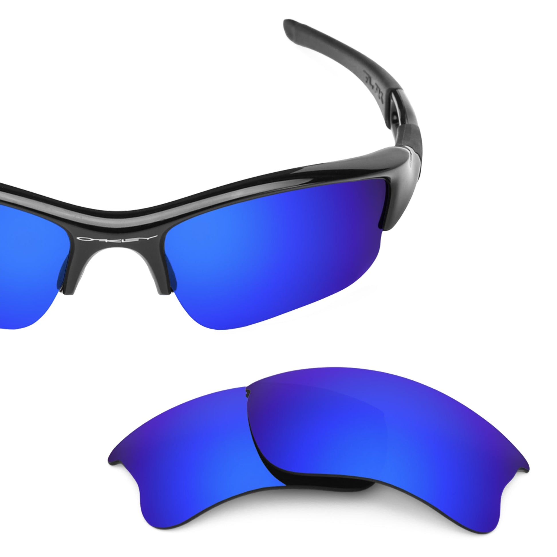 Oakley Flak Jacket XLJ OO9009 replacement lenses — Tidal Blue MirrorShield® polarized sunglass lens, 100% UV | ReFramed
