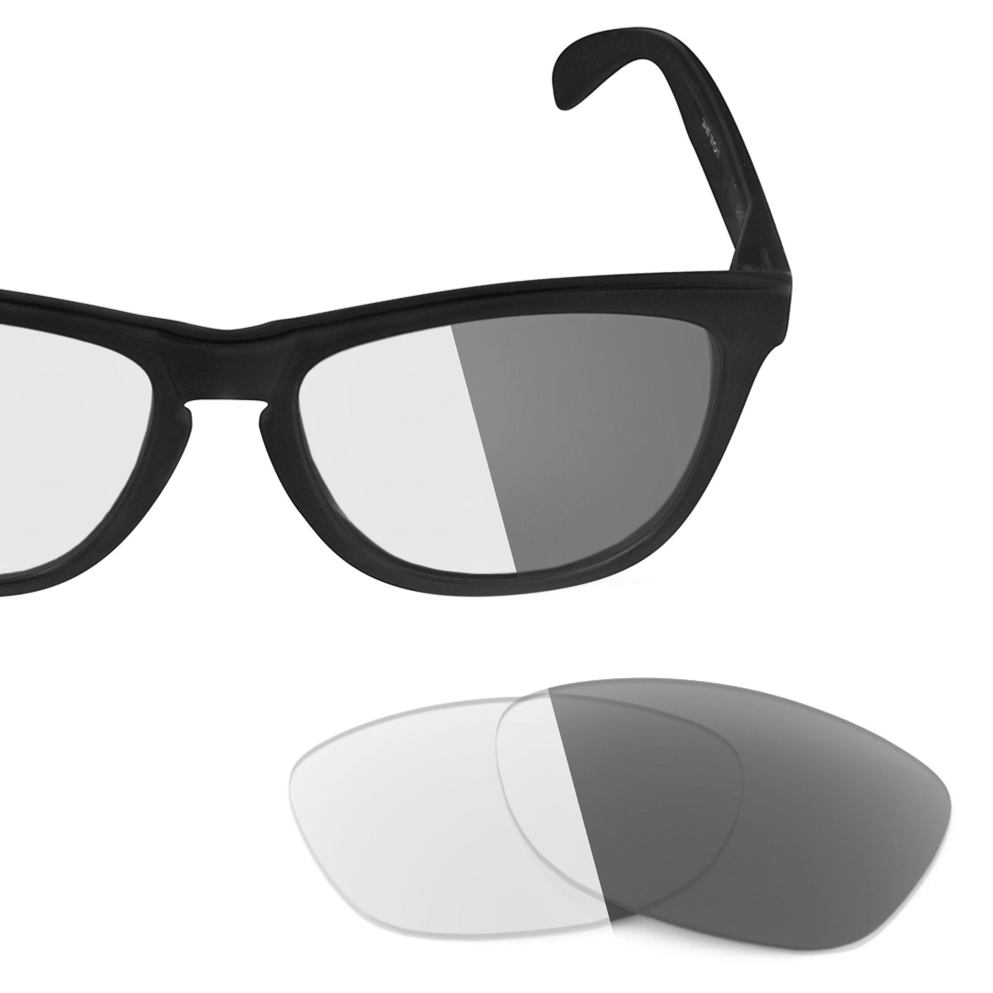 Oakley Frogskins OO9013 replacement lenses — Adapt Gray Photochromic polarized sunglass lens, 100% UV | ReFramed