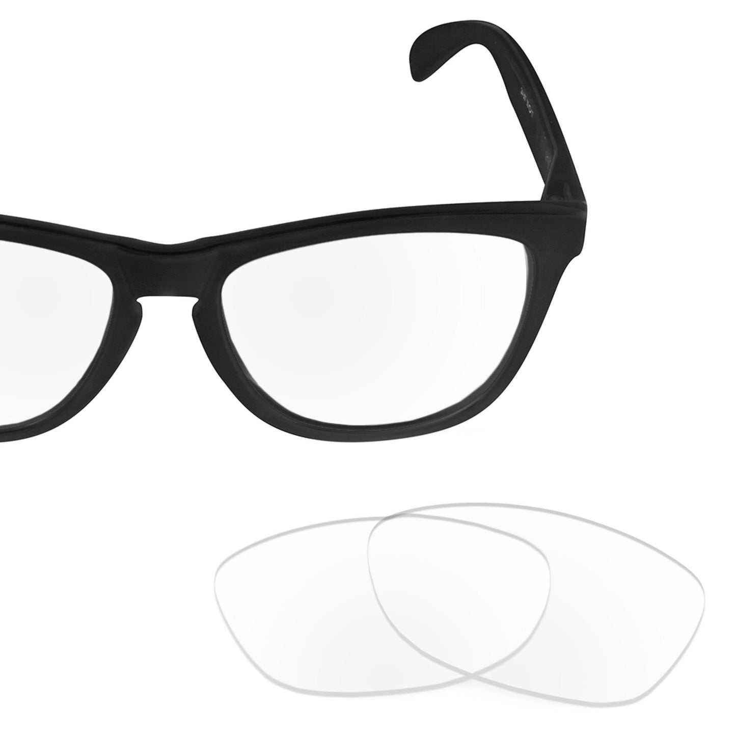 Oakley Frogskins OO9013 replacement lenses — Crystal Clear polarized sunglass lens, 100% UV | ReFramed