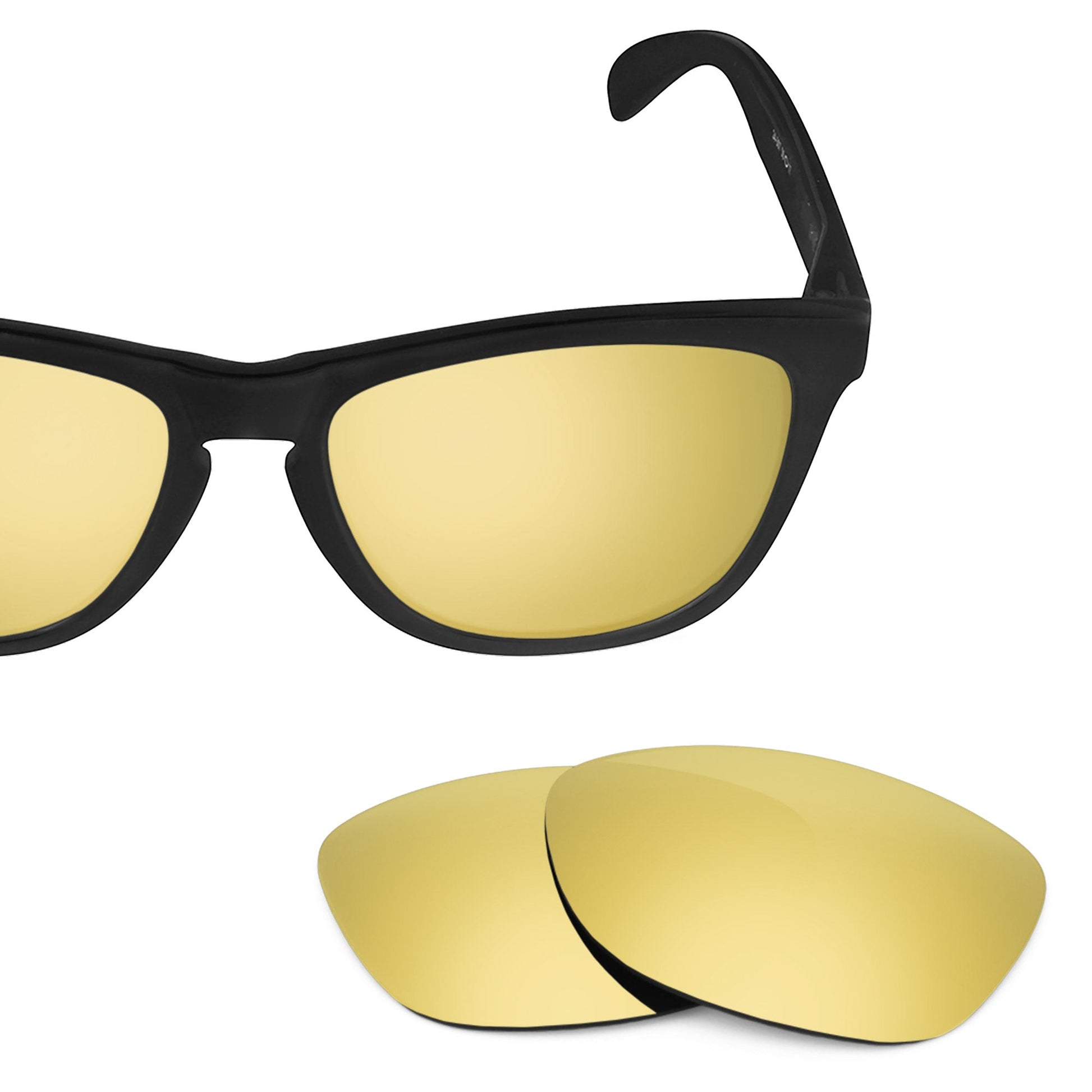 Oakley Frogskins OO9013 replacement lenses — Flare Gold MirrorShield® polarized sunglass lens, 100% UV | ReFramed