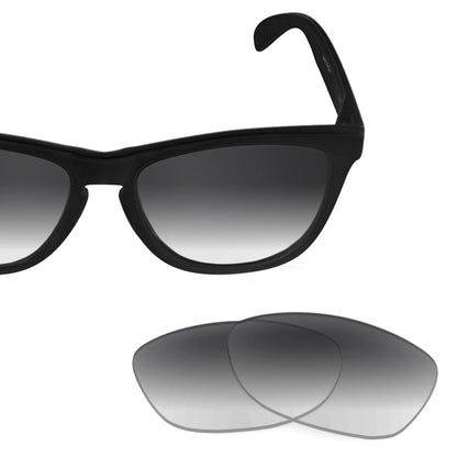 Oakley Frogskins OO9013 replacement lenses — Gradient Gray polarized sunglass lens, 100% UV | ReFramed