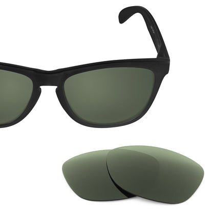 Oakley Frogskins OO9013 replacement lenses — Gray Green polarized sunglass lens, 100% UV | ReFramed