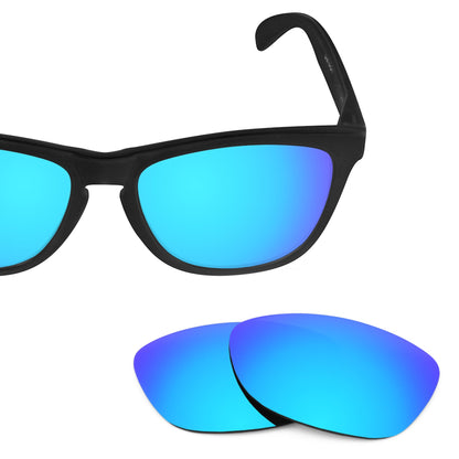 Oakley Frogskins OO9013 replacement lenses — Ice Blue MirrorShield® polarized sunglass lens, 100% UV | ReFramed