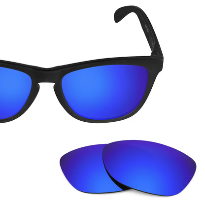 Oakley Frogskins OO9013 replacement lenses — Tidal Blue MirrorShield® polarized sunglass lens, 100% UV | ReFramed