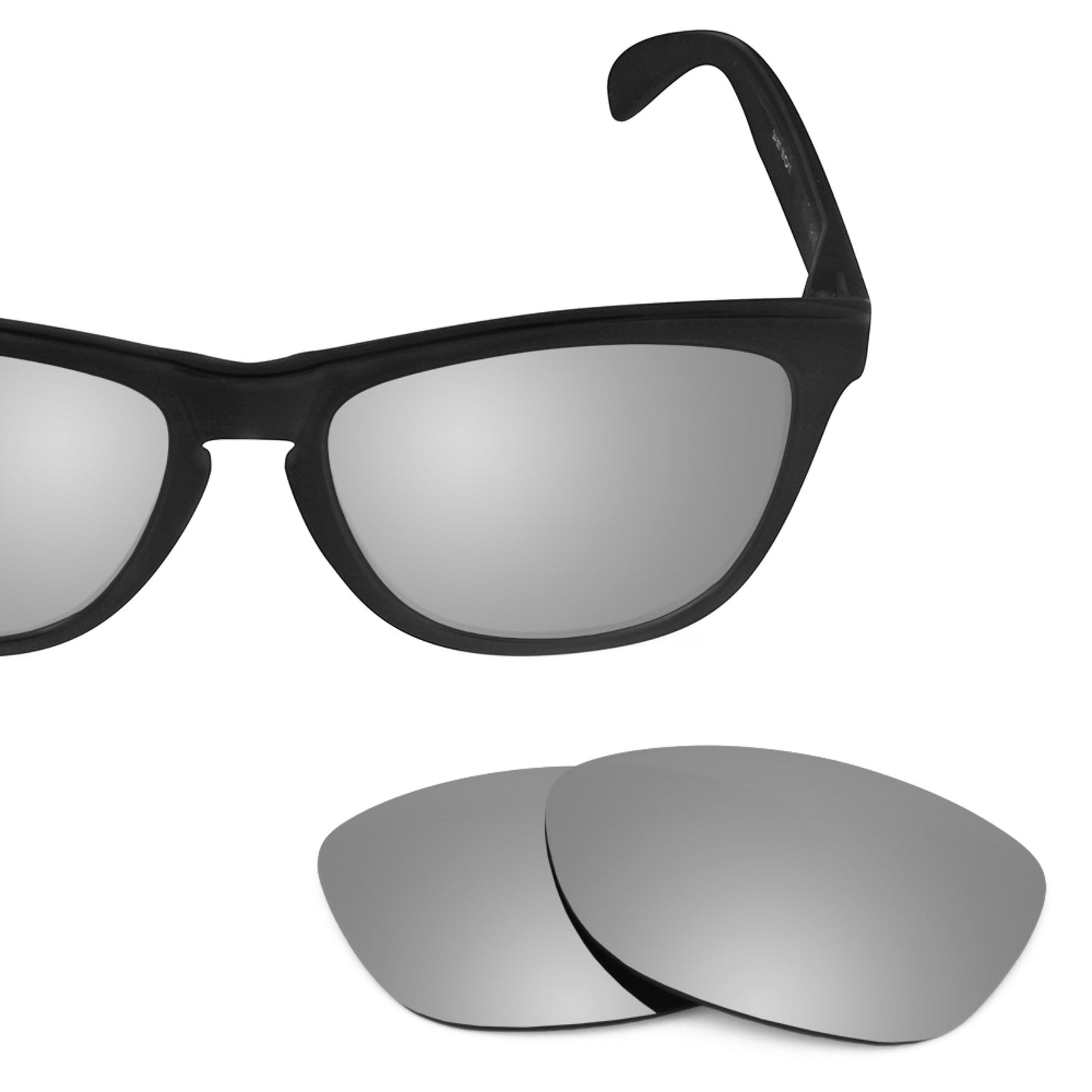 Oakley Frogskins OO9013 replacement lenses — Titanium MirrorShield® polarized sunglass lens, 100% UV | ReFramed