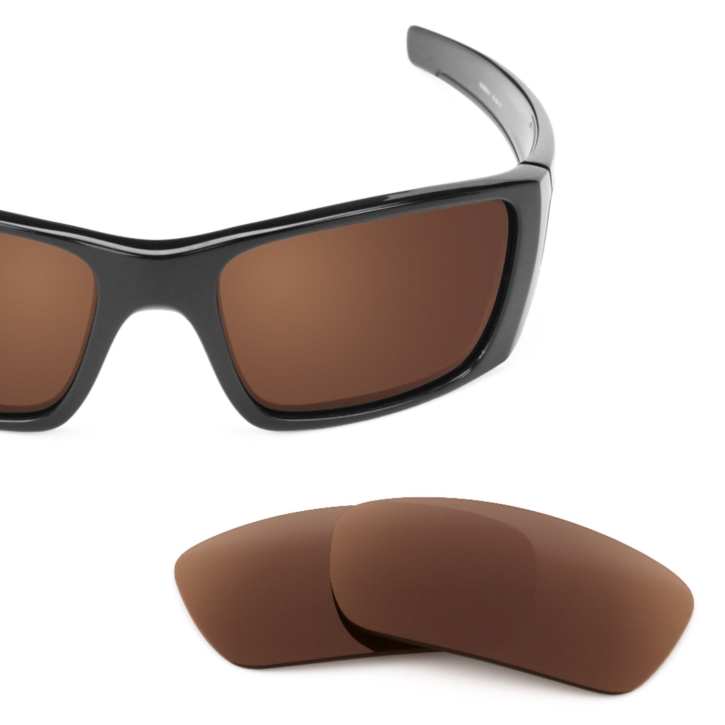 Oakley Fuel Cell OO9096 replacement lenses — Dark Brown polarized sunglass lens, 100% UV | ReFramed
