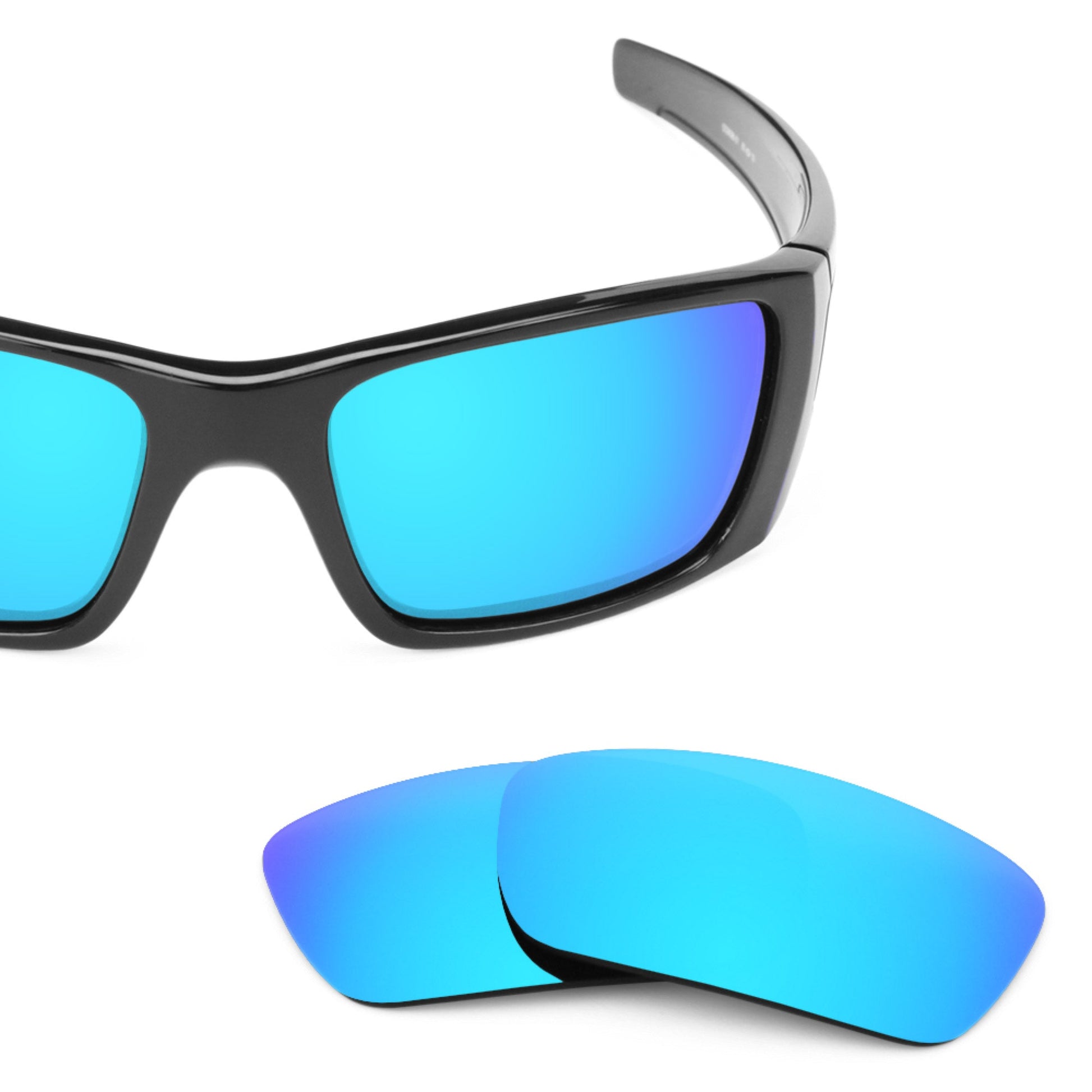 Oakley Fuel Cell OO9096 replacement lenses — Ice Blue MirrorShield® polarized sunglass lens, 100% UV | ReFramed