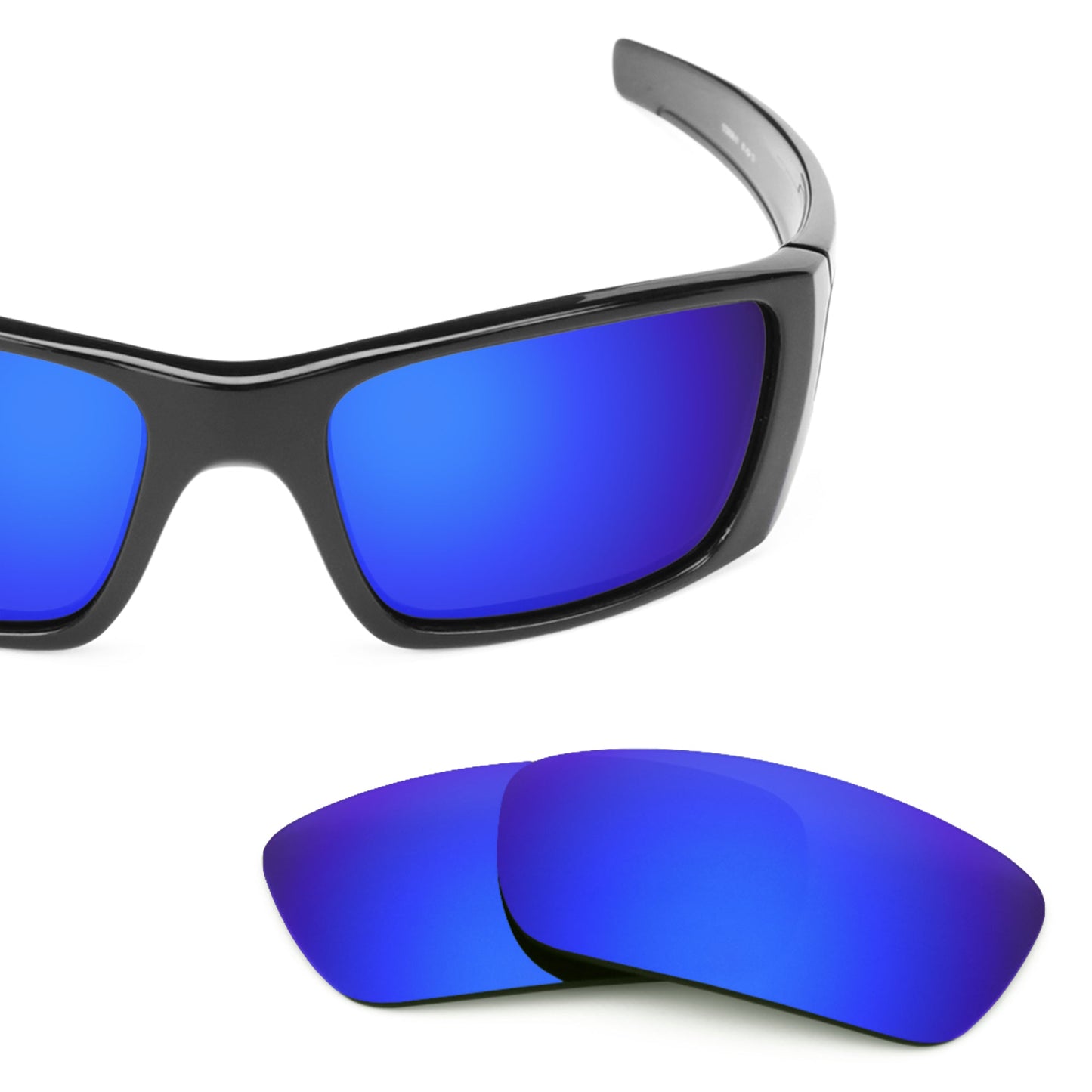 Oakley Fuel Cell OO9096 replacement lenses — Tidal Blue MirrorShield® polarized sunglass lens, 100% UV | ReFramed