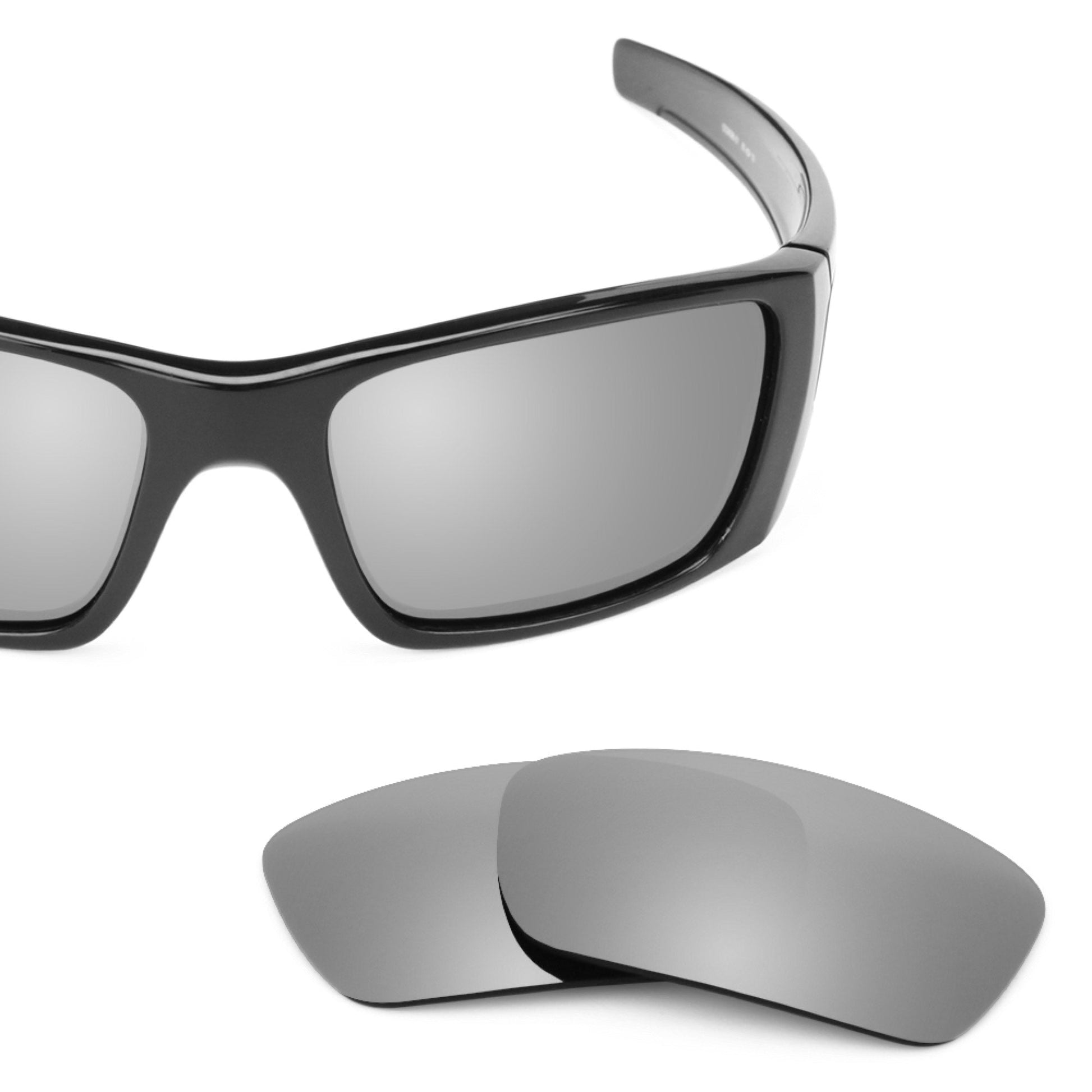 Oakley Fuel Cell OO9096 replacement lenses — Titanium MirrorShield® polarized sunglass lens, 100% UV | ReFramed